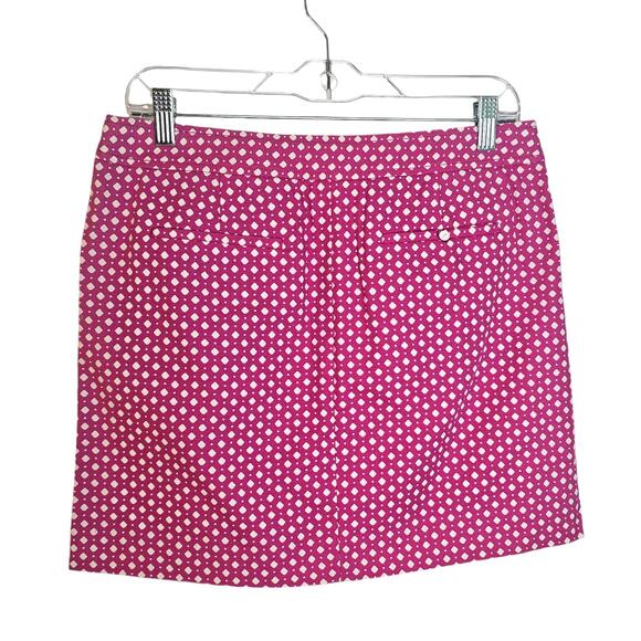 J. Crew Pink & White Dot Pattern Preppy Barbiecore Classic Mini Skirt - Picture 2 of 4